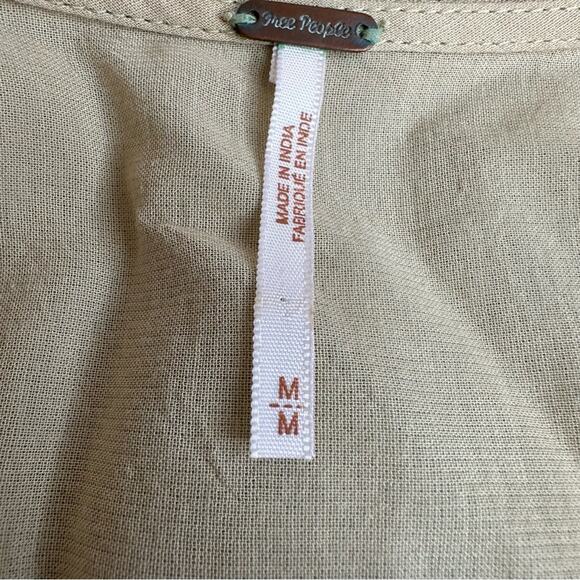 FREE PEOPLE Boho Printed Natural Long Sleeve Janpath Romper Shorts  Women’s Sz M - Picture 11 of 16